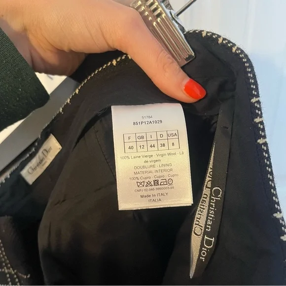 Christian Dior Plaid Wool Cropped Trouser Pant Size 8 Fall 2018 Ready to Wear - Picture 13 of 16